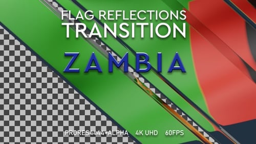 Flag of Zambia transition | UHD | 60fps