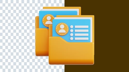 Animações 3D de arquivos de pastas | Alpha Channel