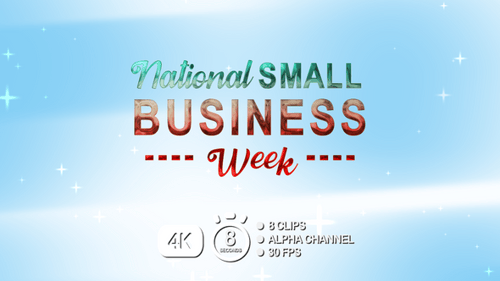 National Small Business Week Text Animation
