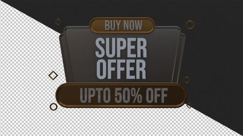 Modern 3D Animated Super Offer Sales Tag