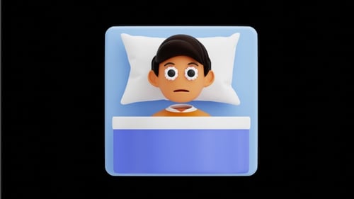 3D Animation of Can't Sleep | Alpha Channel