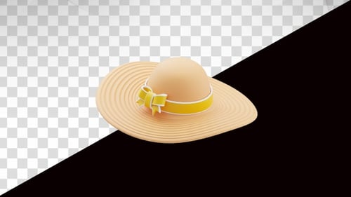Rotating 3D Summer Hat Fashion Accessory