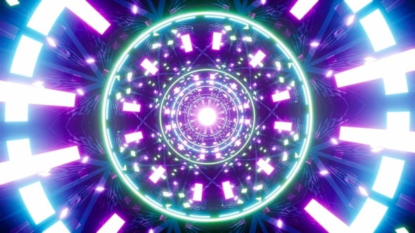 Neon Psychedelic Trance Vj Loop, Backgrounds Motion Graphics ft ...