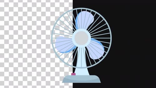 Table Fan Rotate Movement 4K Looped
