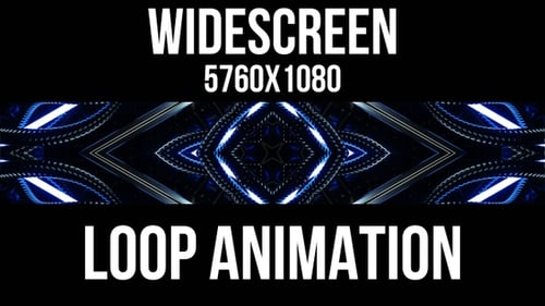 Abstract Kaleida Blue Widescreen