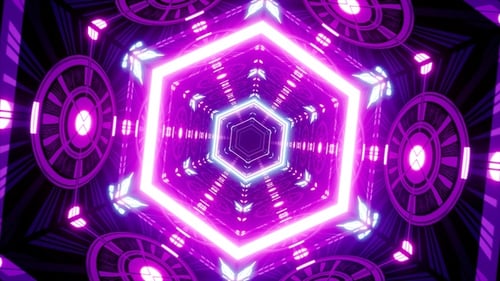 Retro Art Deco Neon Vj Loop