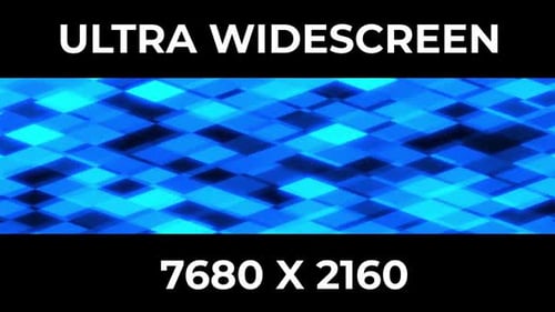 Ultra Widescreen Abstract Geometric Grid Loop
