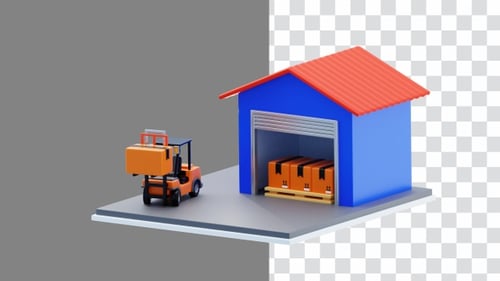 3D Animation of Warehousing | Alpha Channel