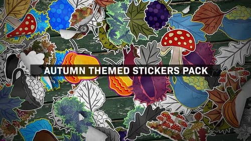 Decorative Fall Elements Reveal Animation