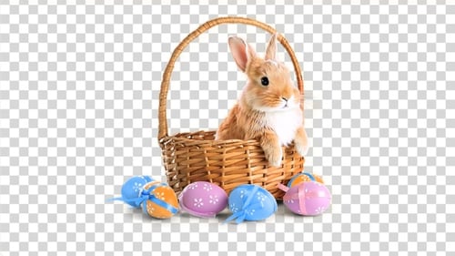 Osterhase im Korb