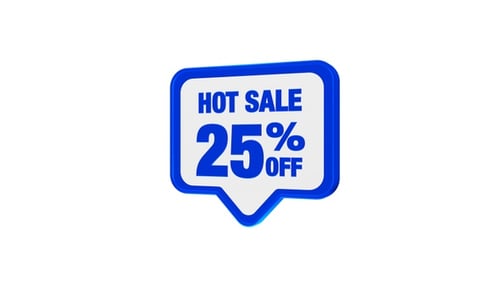 Hot Sale Discount Badge 25 Percent Off