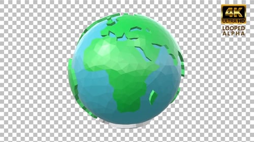 Cartoon Earth 3D Loop