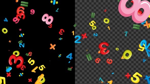 Mathematics Numbers Loop V4, Overlays Motion Graphics ft. numbers ...