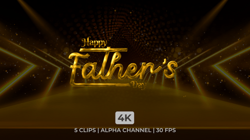 Happy Father's Day Text Animation
