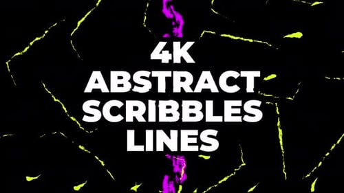 4K Abstract Scribble Line Alpha Transitions Pack