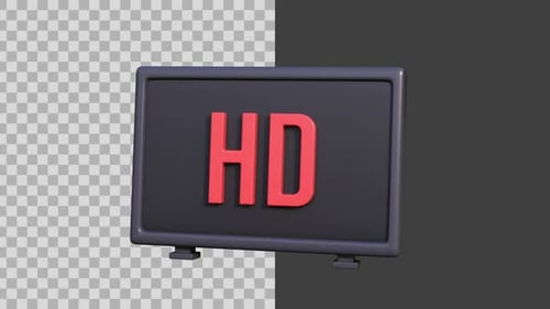 Modern 3D Television HD Text Reveal Animation