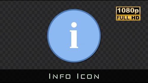 Flat Design Information Icon Morph Animation