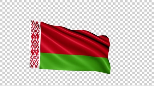 Belarus Flag Waving Seamless Loop Animation