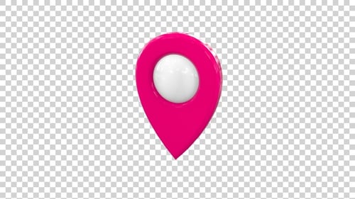 Map Location Pin Alpha Pink