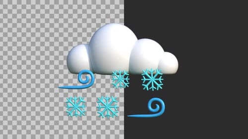 Animiertes Blizzard-Symbol in 3D