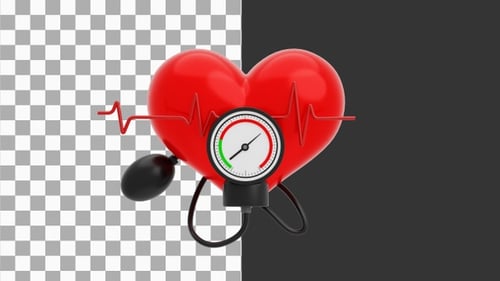 3D World Hypertension Day | Alpha Channel