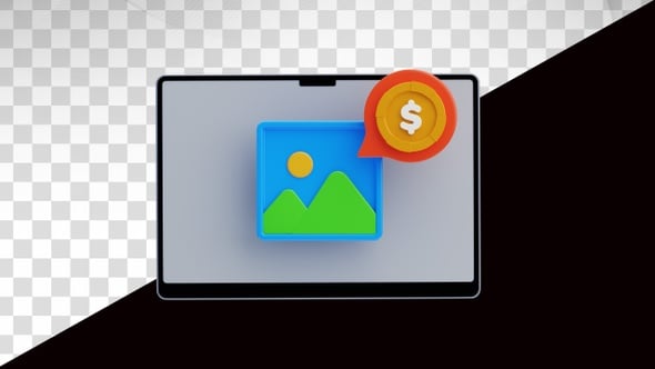 3D Animation of paid content, Elements Motion Graphics ft. paid ads ...