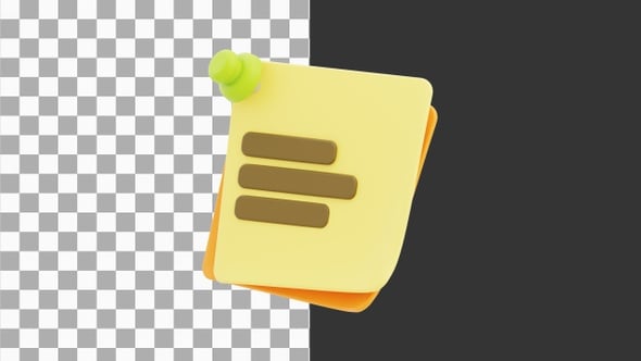 3D Animation of Colorful Sticky Notes for Quick Reminders | Alpha ...