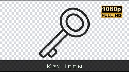 Minimalist Animated Key Icon