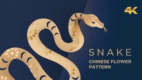 Animated Decorative Snake with Intricate Patterns