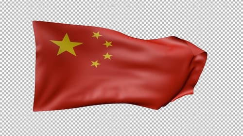 China Waving Flag Transparent Alpha