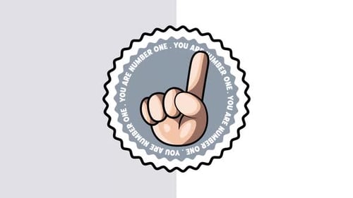 Animated Flat Design Sticker Badges for Motivation and Positivity