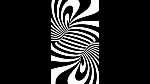 Abstract Optical Illusion with Twisting Black and White Lines