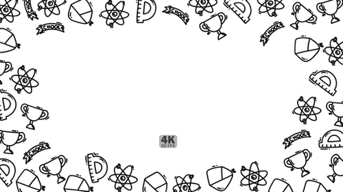 School Education Science Frame Doodle Banner Trophy