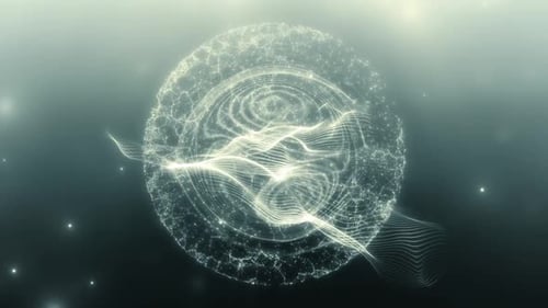 Vintage Cyber Particles Sphere Loop