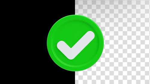 3D Animation of Check Mark Approval