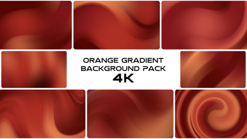 Paquete de animación de fondo degradado naranja