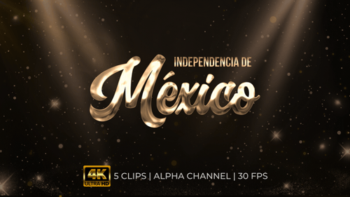 Mexico Independence Day Text Animation
