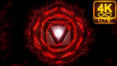 Muladhara - Wurzelchakra: Energie, sorgt für Stabilität und Sicherheit. Nahtlose Schlaufe