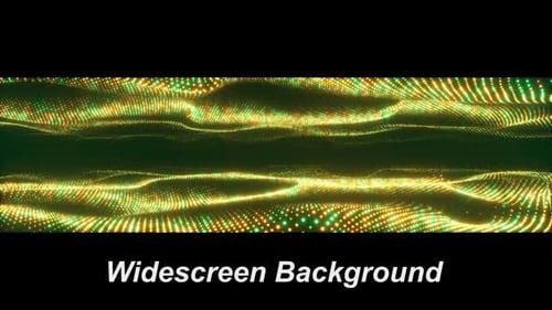 Abstrakter Golden Particle Flow Motion Widescreen-Hintergrund