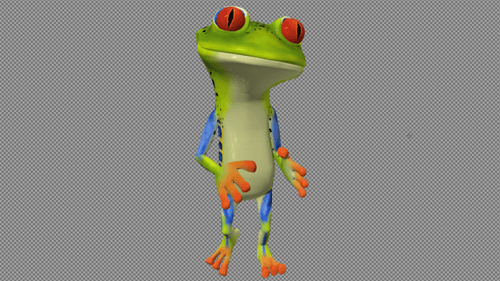 Toon Humanoid Frog Cool Walk