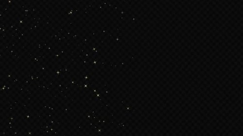 Golden Glittering Dust Particles Overlay