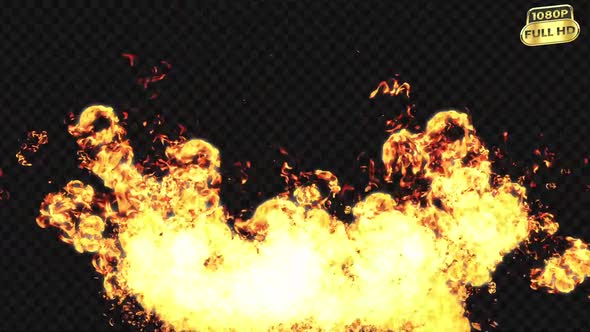 Massive Fire Explosion Overlay – Transparent Background V1, Motion ...