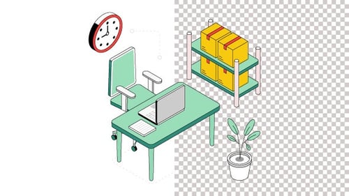 Inventory Office Animation Alpha Channel