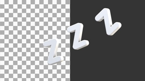 3D Animation of Sleep | Alpha Channel