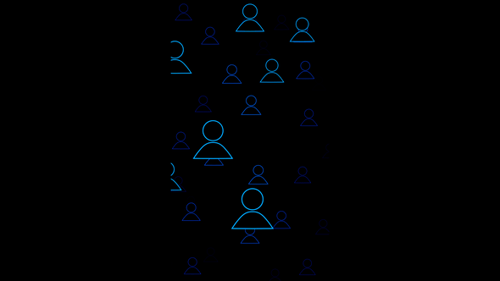 Vertikales Video, Benutzersymbol für soziale Netzwerke, Partikel, Schleife, Animationshintergrund