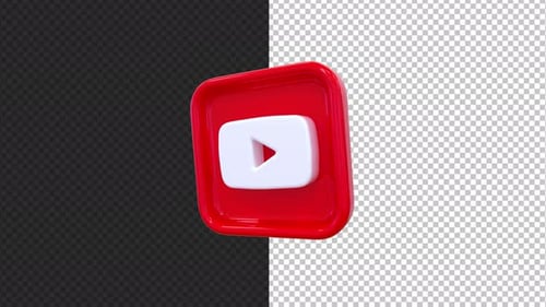YouTube logo bouncing - 4K