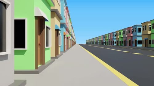 Low Poly Street Side Walk background