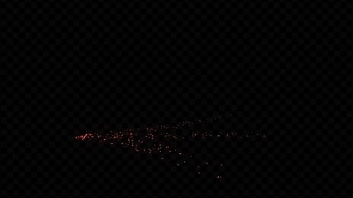 Dynamic Fiery Sparkle Particle Trail Effect