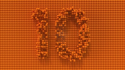 3D-Countdown-Animation. zehn vor Null