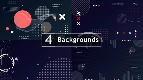 Animated Modern Geometric Abstract Backgrounds